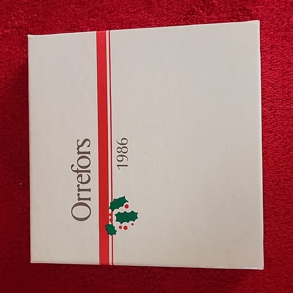 1986 Vintage, Orrefors Crystal Christmas Reindeer Ornament. In Original Box. - Picture 3 of 8